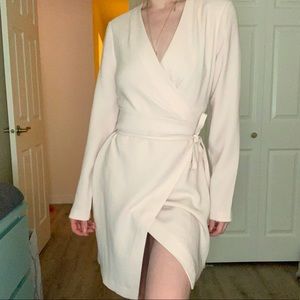 Babaton Assymetrical Long Sleeve Dress